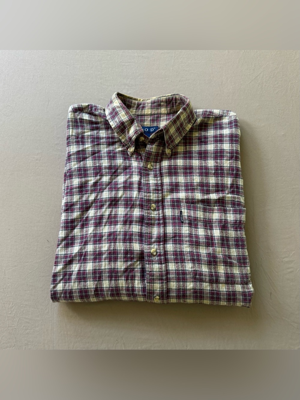 Vintage Izod Plaid Flannel Shirt